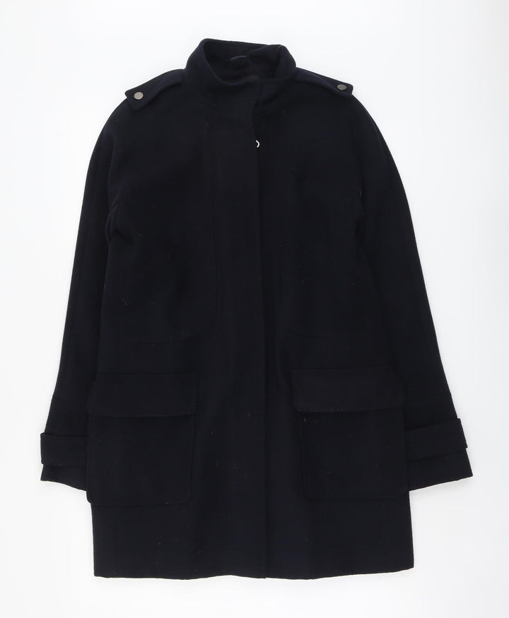 Dorothy Perkins Womens Blue Overcoat Coat Size 10 Zip