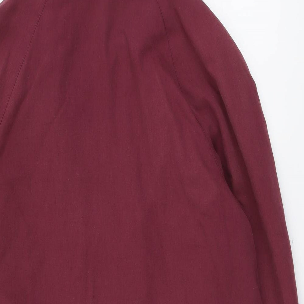 Bonmarché Womens Purple Geometric Overcoat Coat Size M Zip