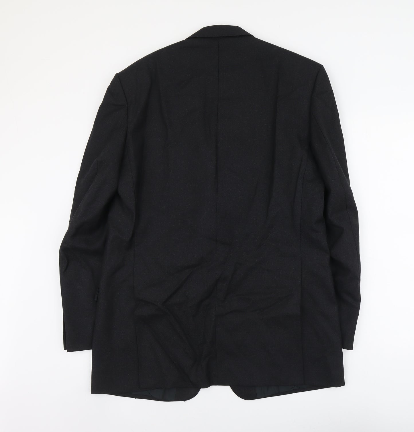 Label Mens Black Wool Jacket Suit Jacket Size L Regular