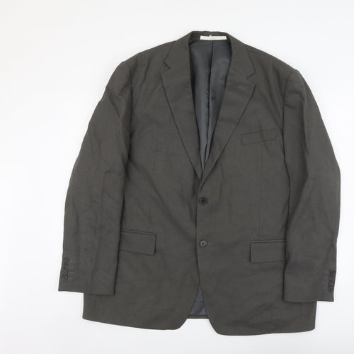Marks and Spencer Mens Grey Linen Jacket Suit Jacket Size M Regular