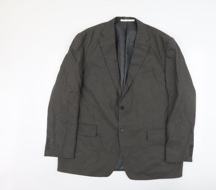 Marks and Spencer Mens Grey Linen Jacket Suit Jacket Size M Regular