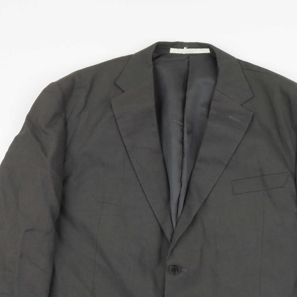 Marks and Spencer Mens Grey Linen Jacket Suit Jacket Size M Regular