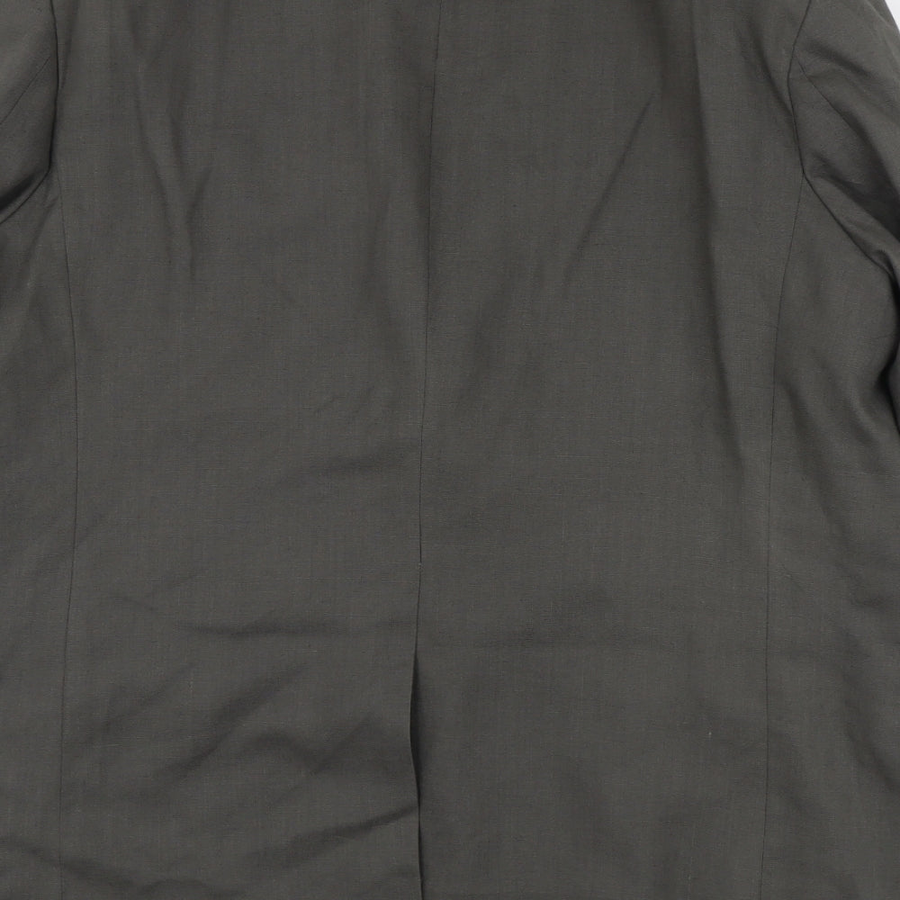Marks and Spencer Mens Grey Linen Jacket Suit Jacket Size M Regular