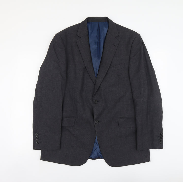 Marks and Spencer Mens Blue Wool Jacket Suit Jacket Size M Regular