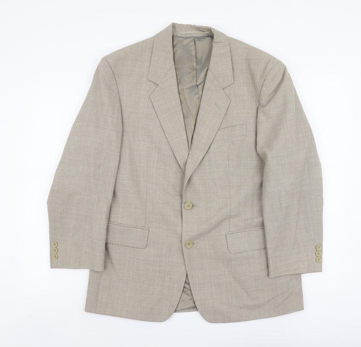 Vertex Mens Grey Acetate Jacket Suit Jacket Size S Regular