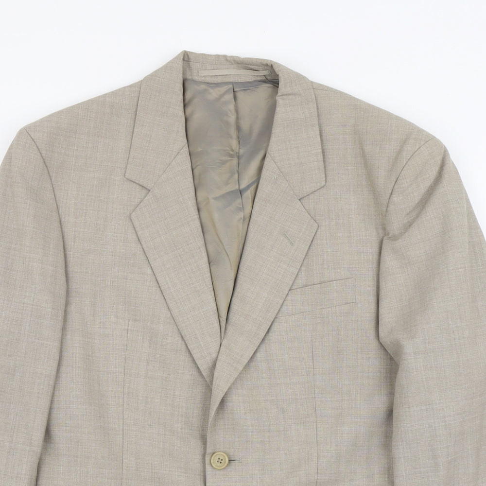 Vertex Mens Grey Acetate Jacket Suit Jacket Size S Regular