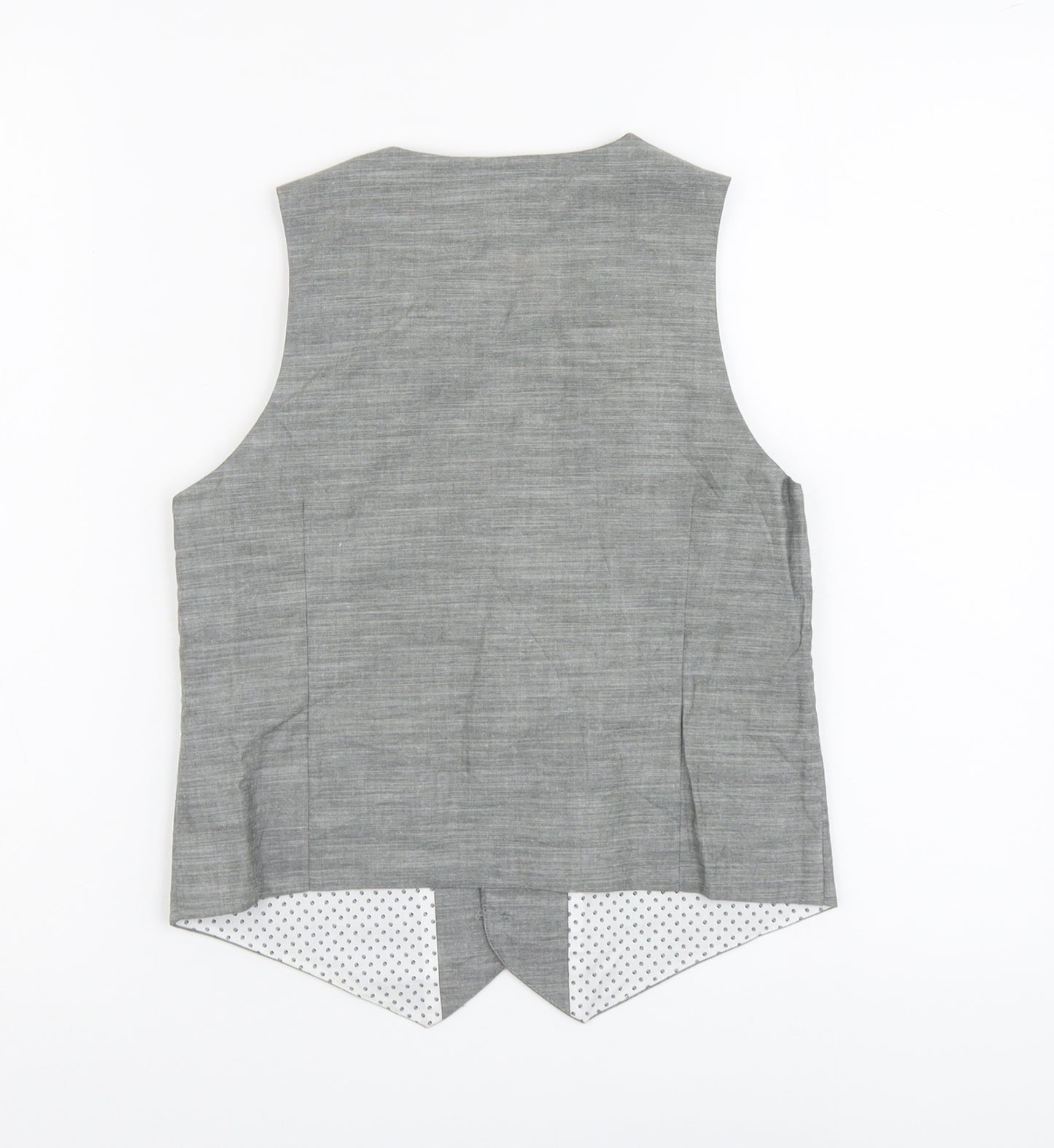 Marks and Spencer Boys Grey Jacket Waistcoat Size 10-11 Years Button