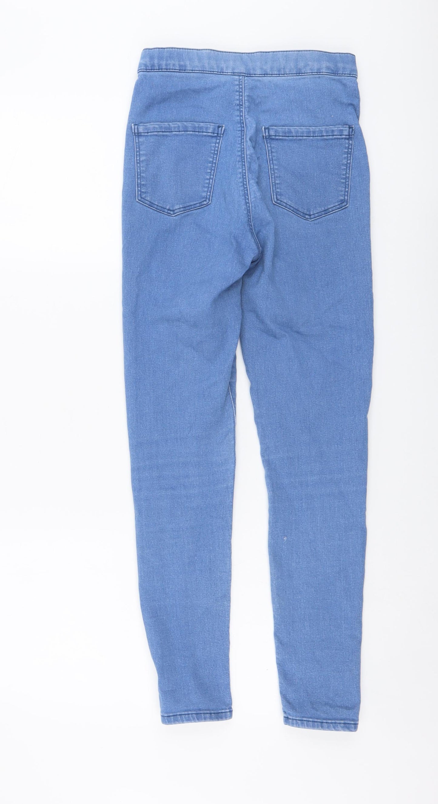 Topshop Womens Blue Cotton Jegging Jeans Size 28 in L30 in Regular Button