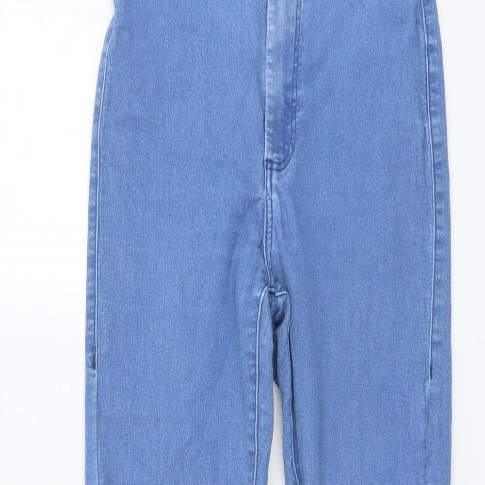 Topshop Womens Blue Cotton Jegging Jeans Size 28 in L30 in Regular Button