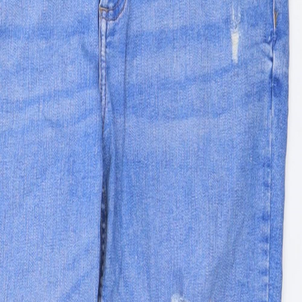 Denim & Co. Womens Blue Cotton Skinny Jeans Size 16 L27 in Regular Button
