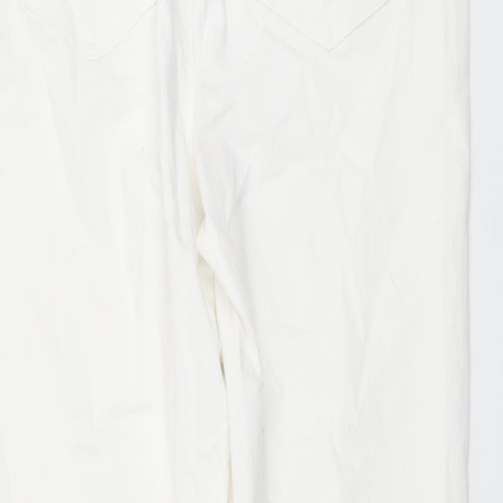 Marks and Spencer Womens Ivory Cotton Jegging Jeans Size 12 L29 in Regular