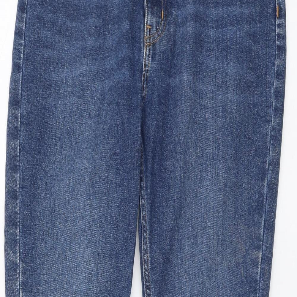 H&M Womens Blue Cotton Skinny Jeans Size 10 L28 in Regular Button