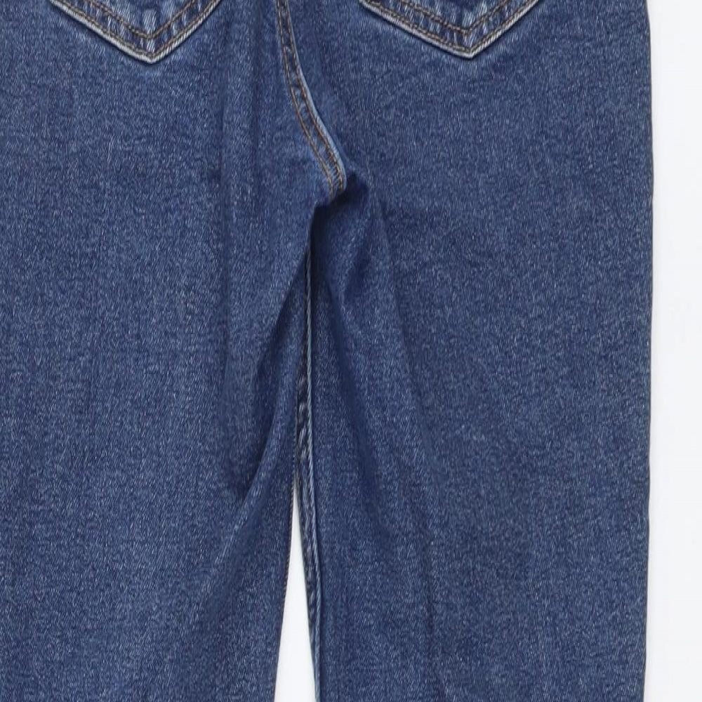 H&M Womens Blue Cotton Skinny Jeans Size 10 L28 in Regular Button