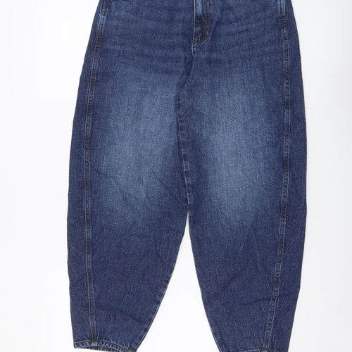 Preworn Womens Blue Cotton Straight Jeans Size 26 in L25 in Regular Button