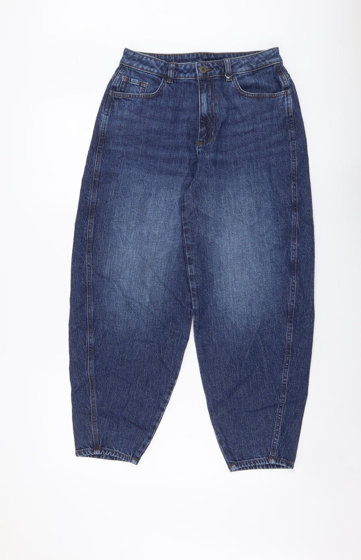 Preworn Womens Blue Cotton Straight Jeans Size 26 in L25 in Regular Button