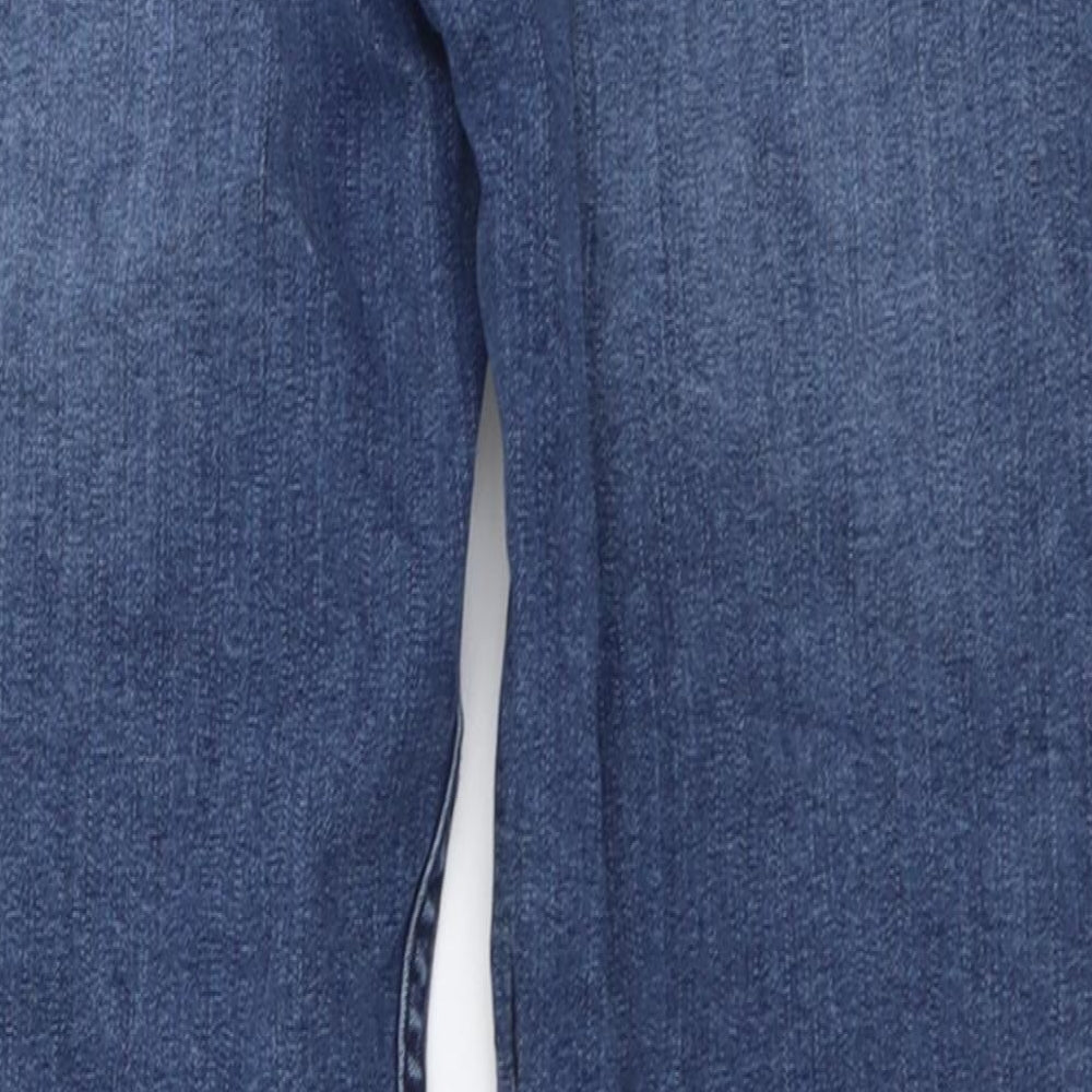 Denim & Co. Mens Blue Cotton Straight Jeans Size 34 in L30 in Regular Button