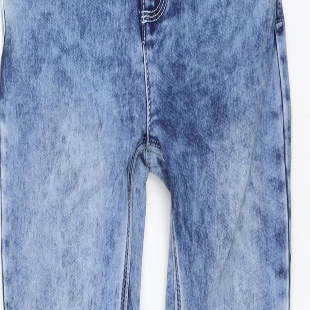 Hop Boys Blue Cotton Skinny Jeans Size 7-8 Years Regular Button