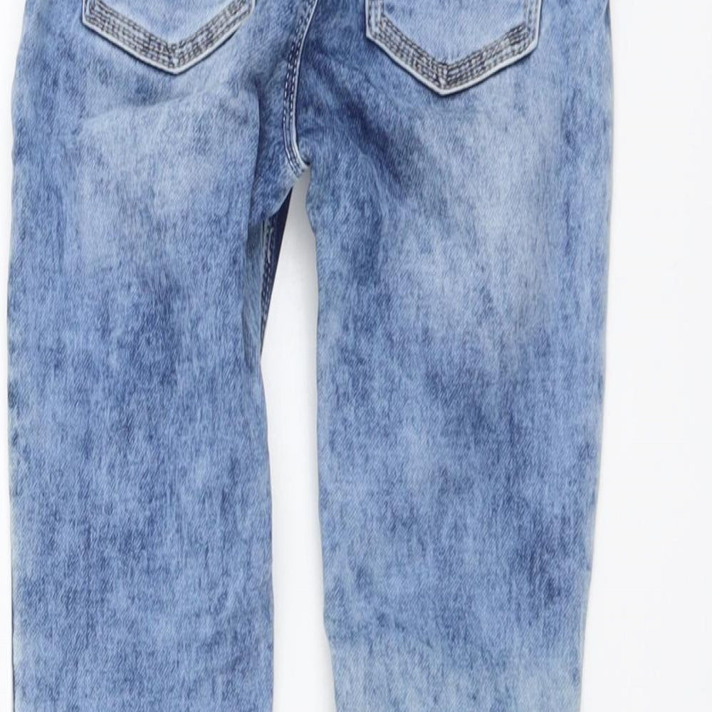 Hop Boys Blue Cotton Skinny Jeans Size 7-8 Years Regular Button