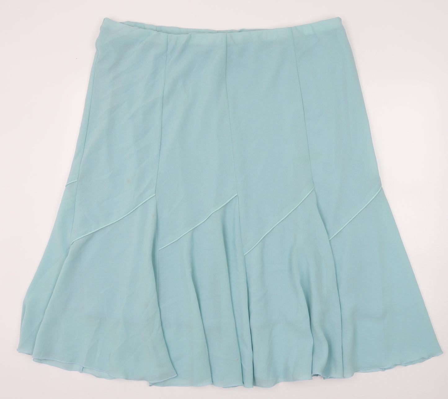 Bonmarche Womens Blue Polyester A-Line Skirt Size 24