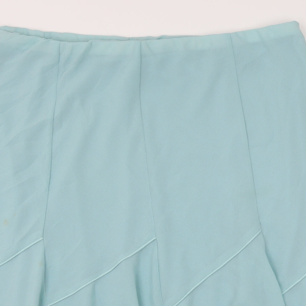 Bonmarche Womens Blue Polyester A-Line Skirt Size 24
