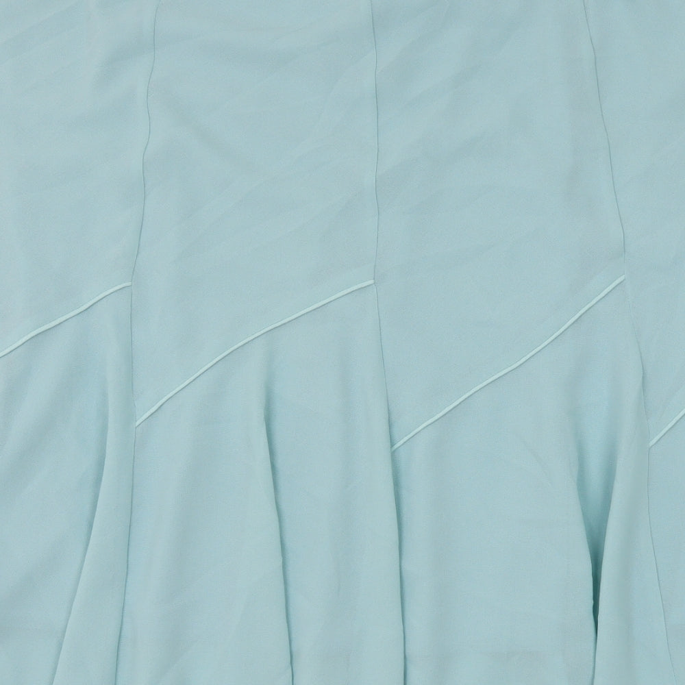 Bonmarche Womens Blue Polyester A-Line Skirt Size 24