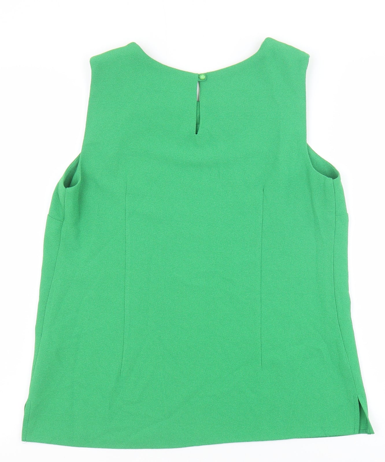 Dorothy Perkins Womens Green Polyester Basic Tank Size 12 Round Neck