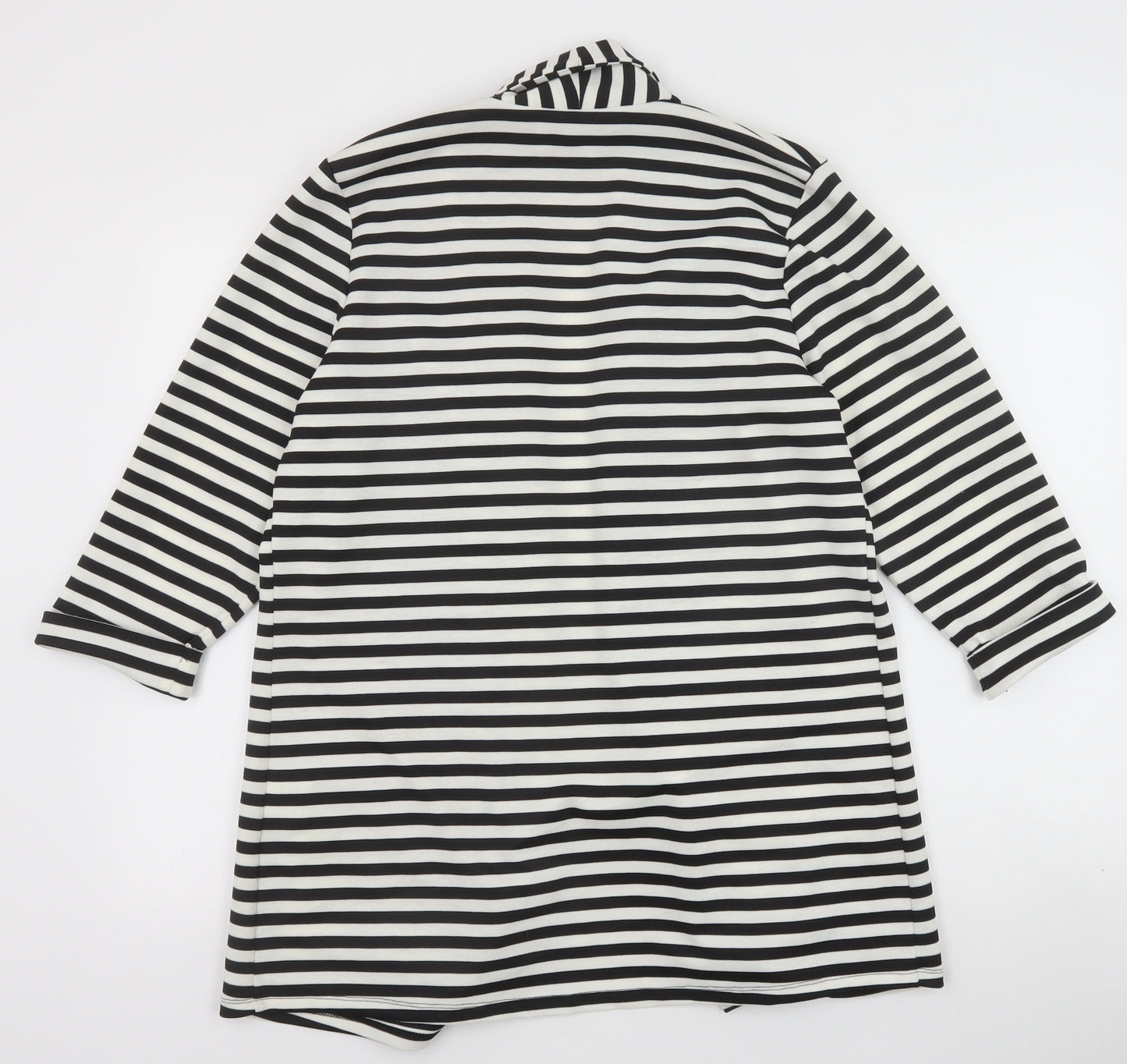 Papaya Womens Black Striped Jacket Blazer Size 14