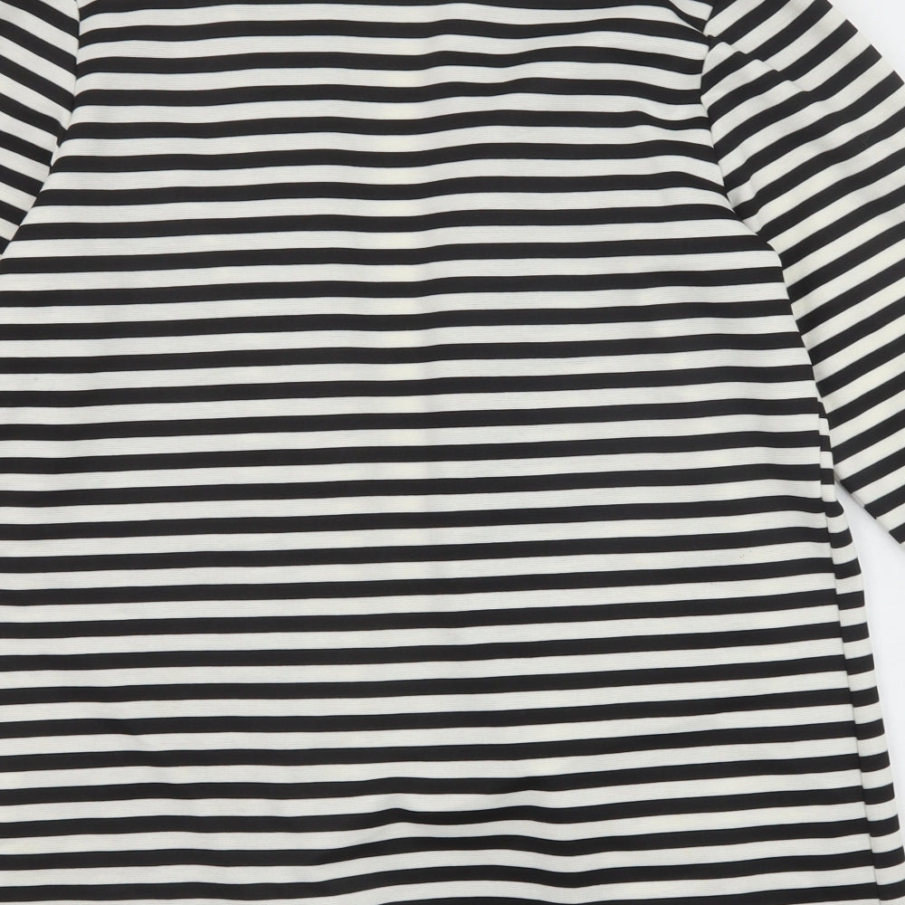Papaya Womens Black Striped Jacket Blazer Size 14