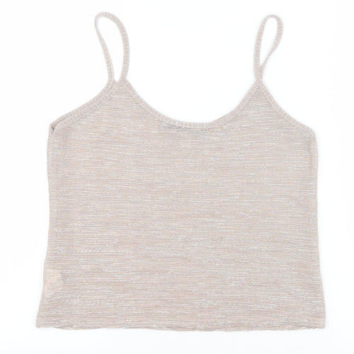 Boohoo Womens Pink Polyester Camisole Tank Size 8 Scoop Neck