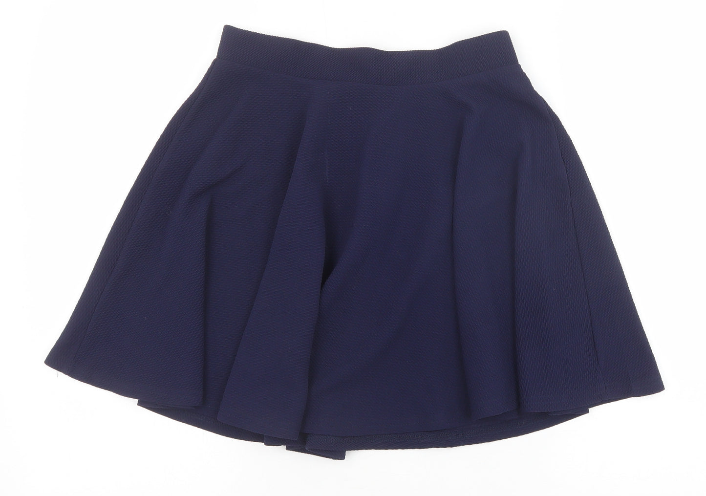 SheIn Womens Blue Polyester Skater Skirt Size M Zip