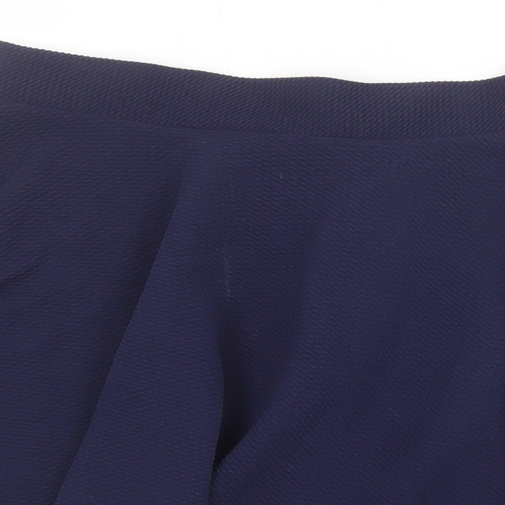 SheIn Womens Blue Polyester Skater Skirt Size M Zip