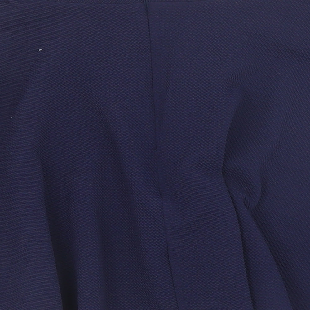 SheIn Womens Blue Polyester Skater Skirt Size M Zip