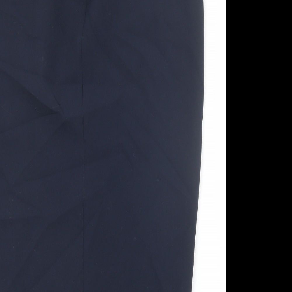 Marks and Spencer Womens Blue Polyester Straight & Pencil Skirt Size 12 Zip