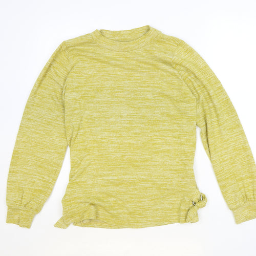 NEXT Womens Yellow Round Neck Viscose Pullover Jumper Size 8