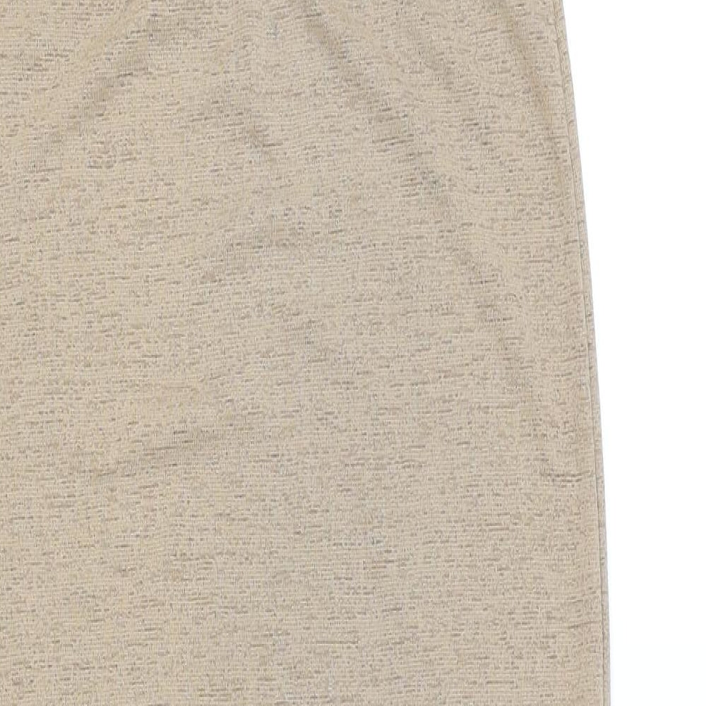 Lily Lulu Womens Brown Polyester Maxi Size M V-Neck Pullover