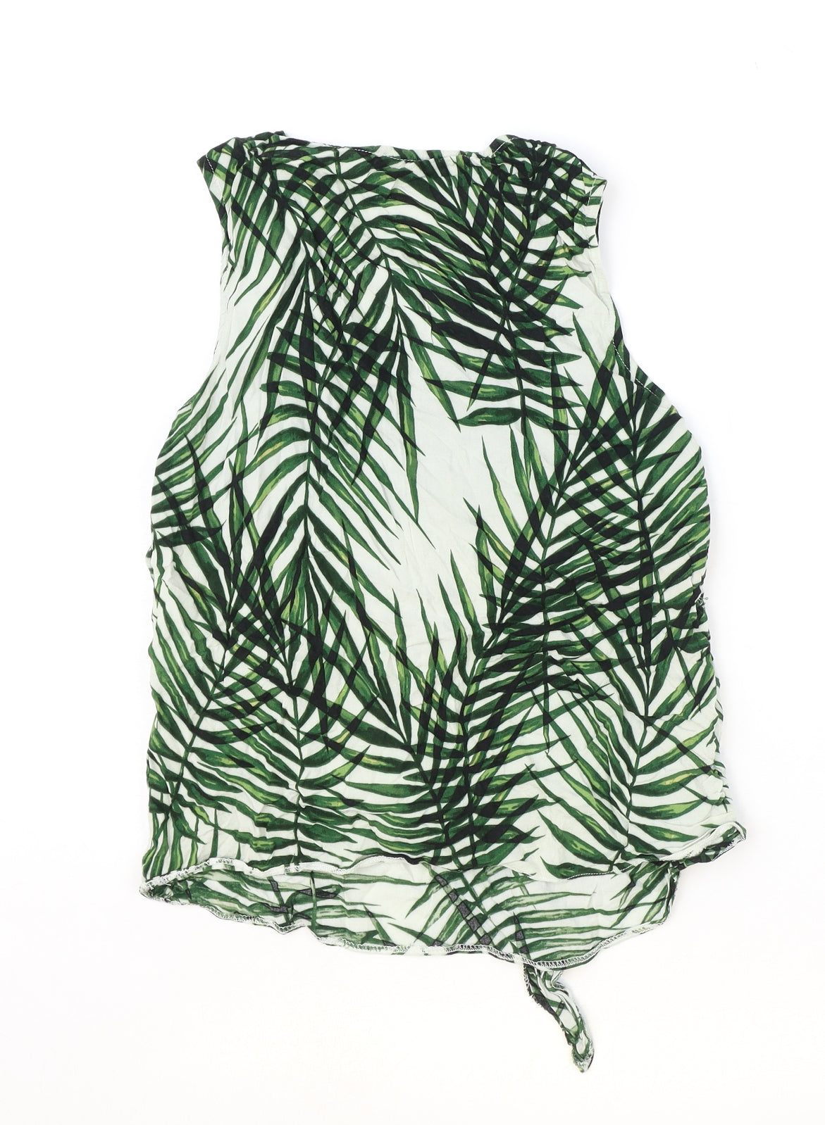 Apricot Womens Green Geometric Viscose Basic Tank Size 10 V-Neck