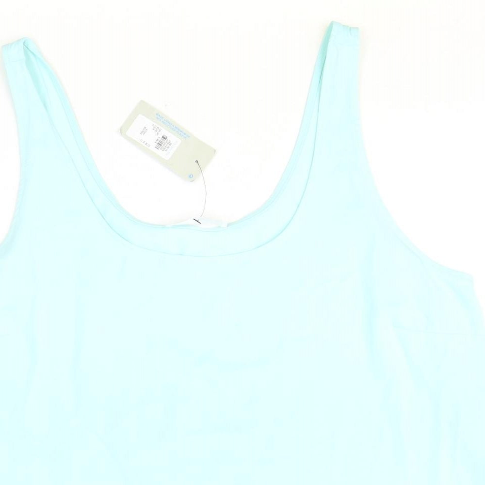 Primark Womens Blue Polyester Basic Tank Size 20 Scoop Neck