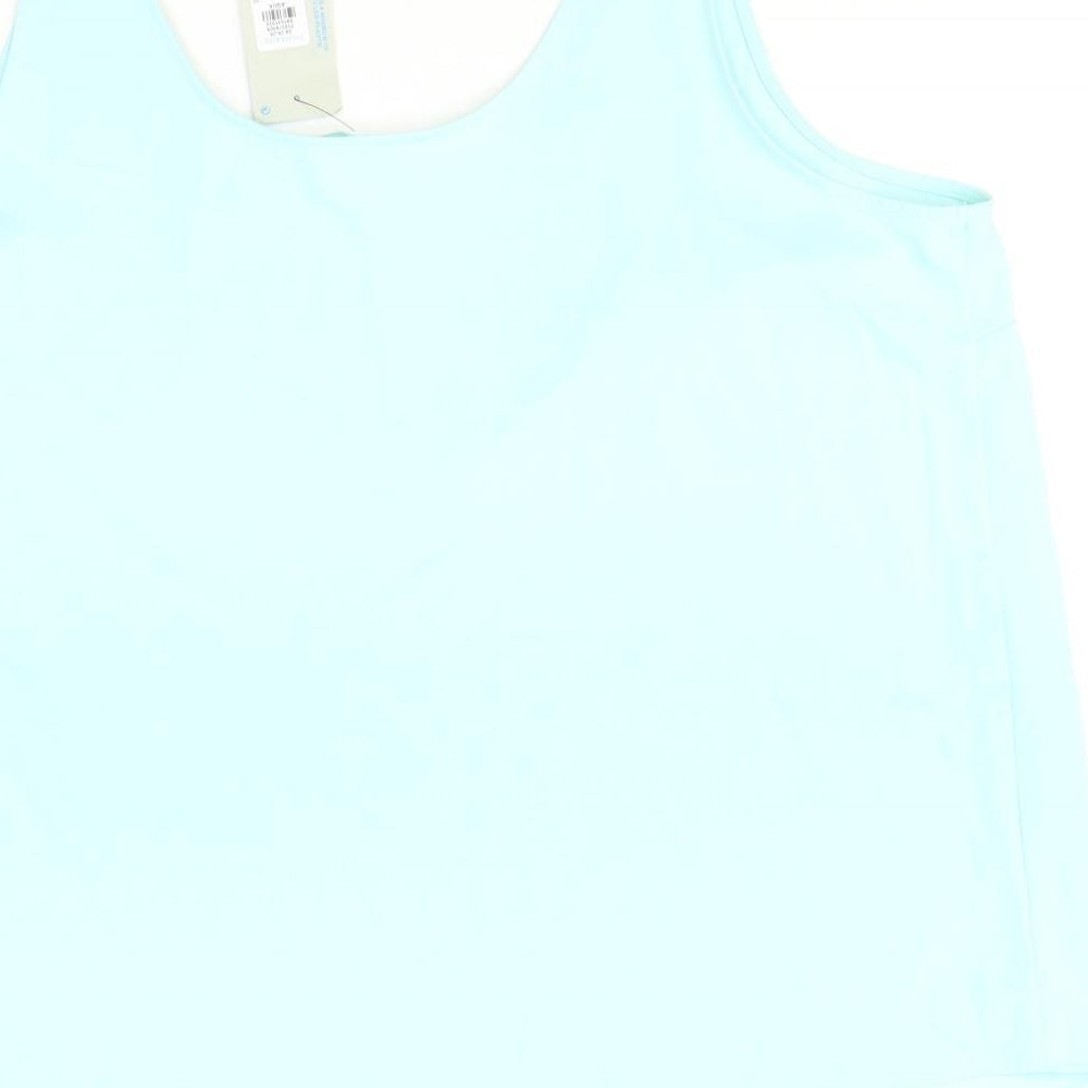 Primark Womens Blue Polyester Basic Tank Size 20 Scoop Neck