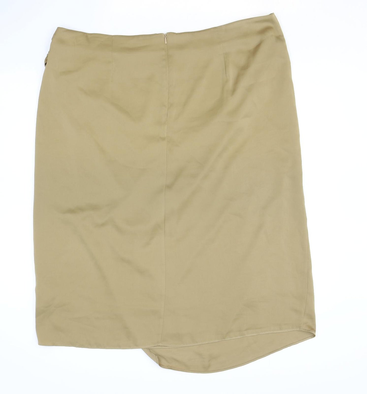 marks Womens Brown Polyester A-Line Skirt Size 22 Zip