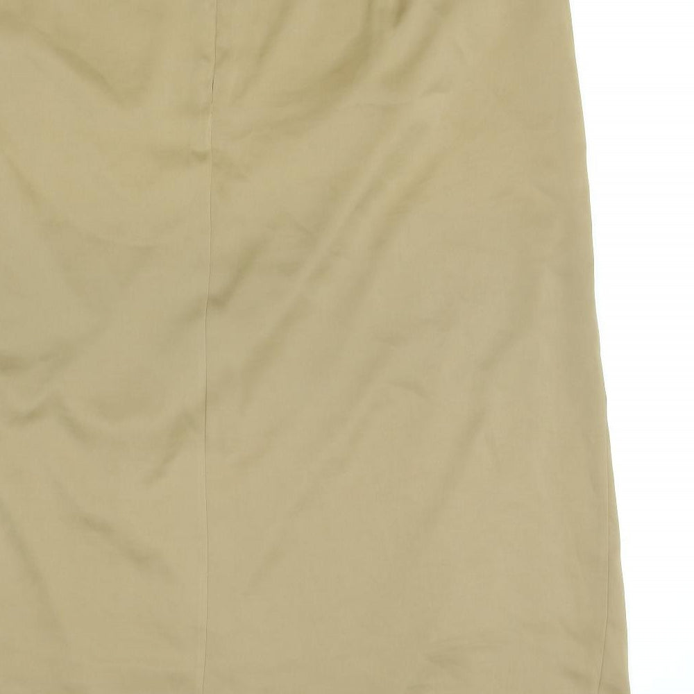 marks Womens Brown Polyester A-Line Skirt Size 22 Zip