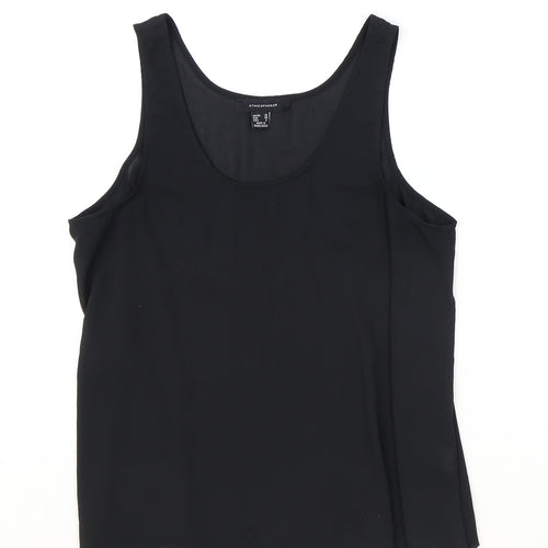Atmosphere Womens Black Polyester Basic Tank Size 10 Scoop Neck