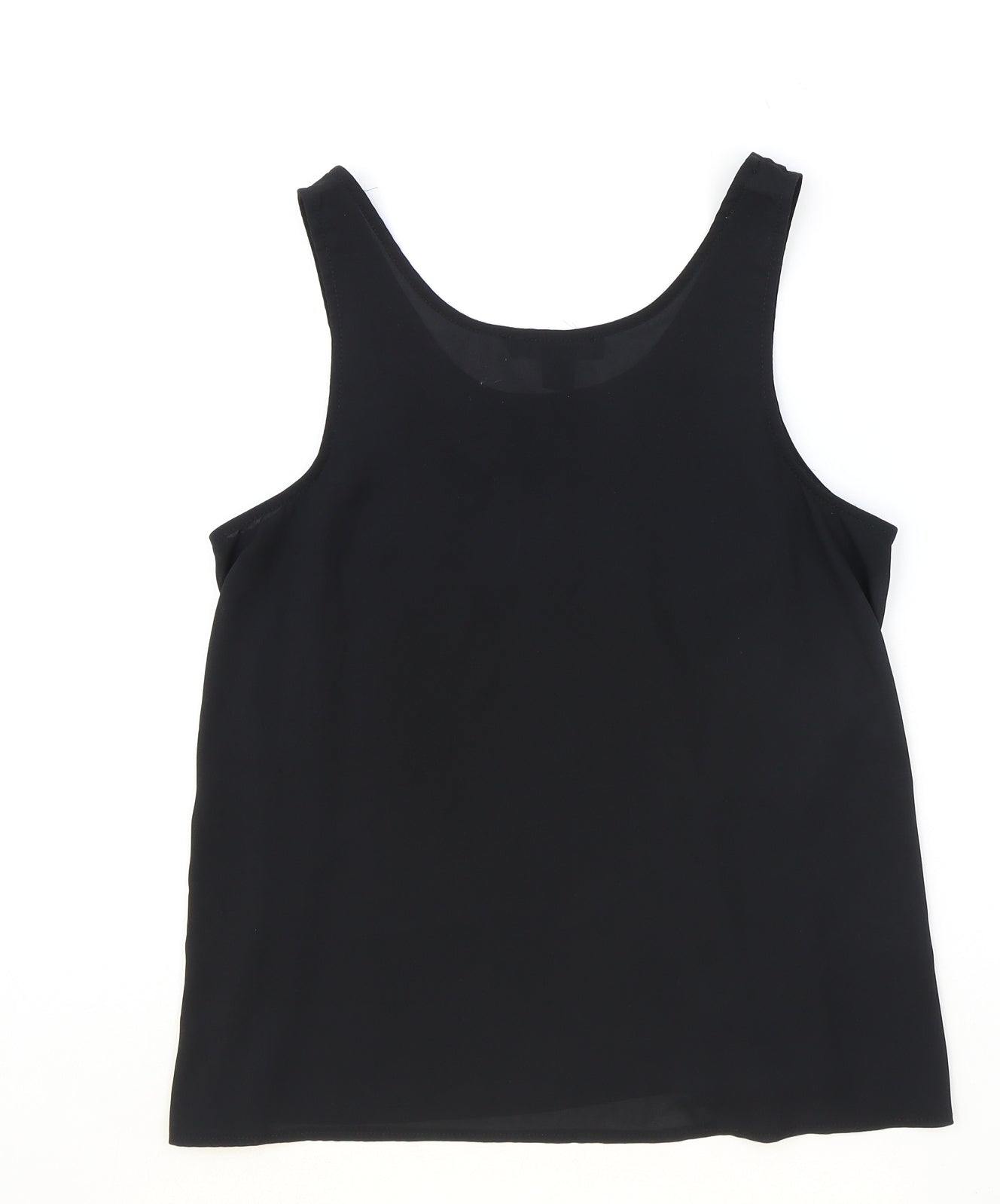 Atmosphere Womens Black Polyester Basic Tank Size 10 Scoop Neck