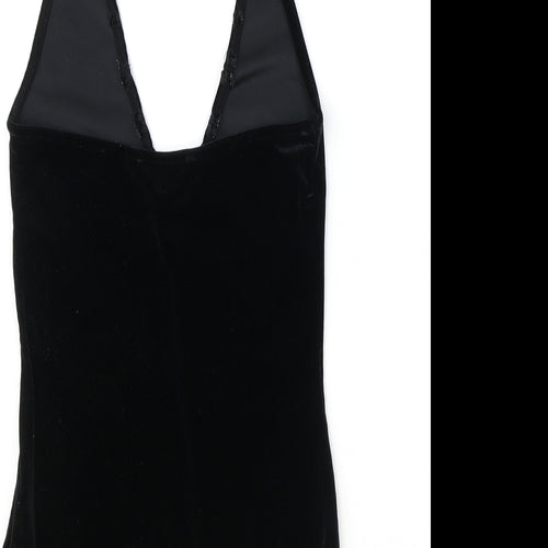 Marks and Spencer Womens Black Polyester Bodysuit One-Piece Size 10 Snap