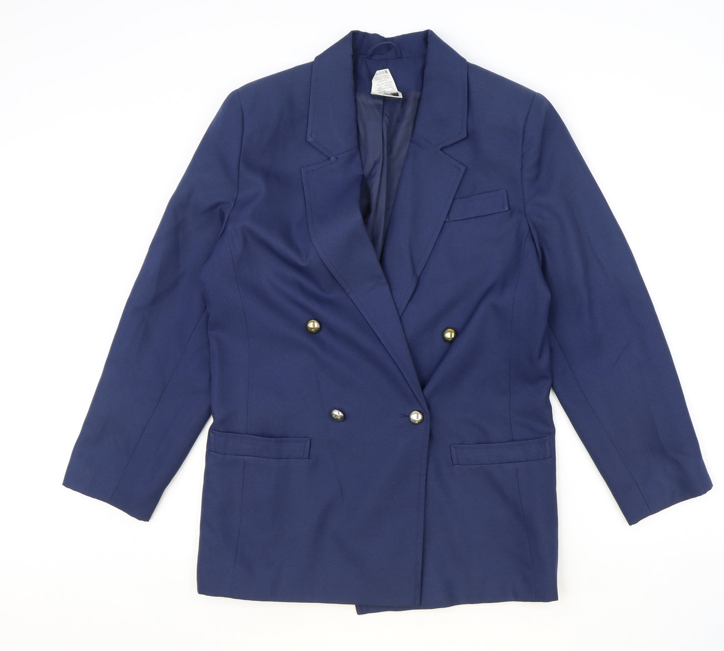 Citilites Womens Blue Polyester Jacket Blazer Size 12