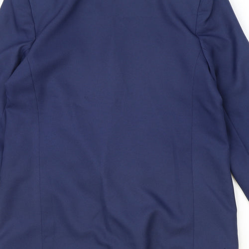 Citilites Womens Blue Polyester Jacket Blazer Size 12