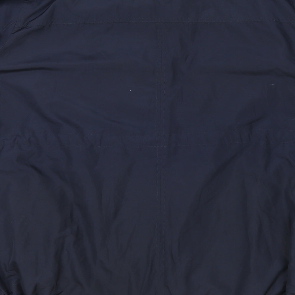 Preworn Womens Blue Anorak Coat Size 26 Zip - Size 26-28