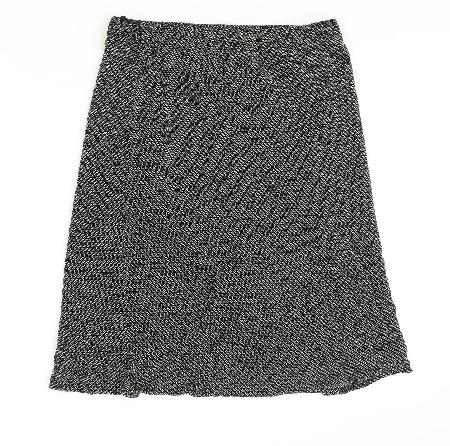 NEXT Womens Black Polyester A-Line Skirt Size 14