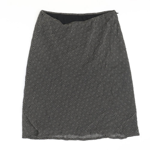 NEXT Womens Black Polyester A-Line Skirt Size 14