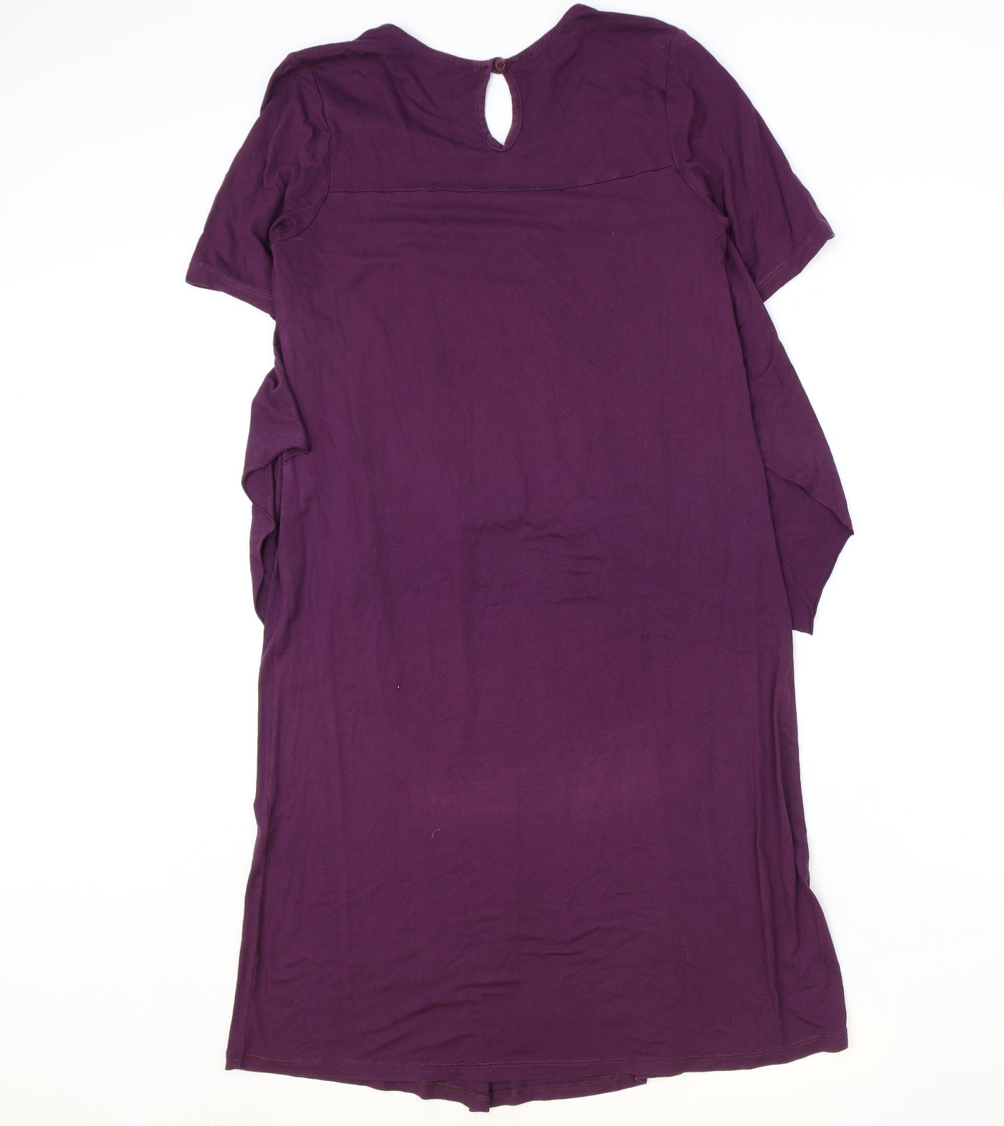 Bellambia Womens Purple Polyester A-Line Size M Round Neck Pullover