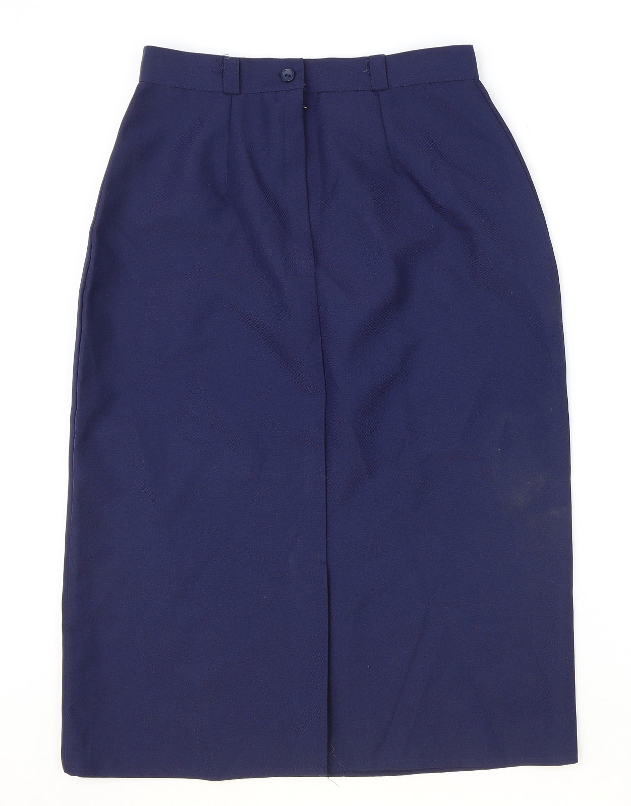 Preworn Womens Blue Polyester A-Line Skirt Size 12 Zip
